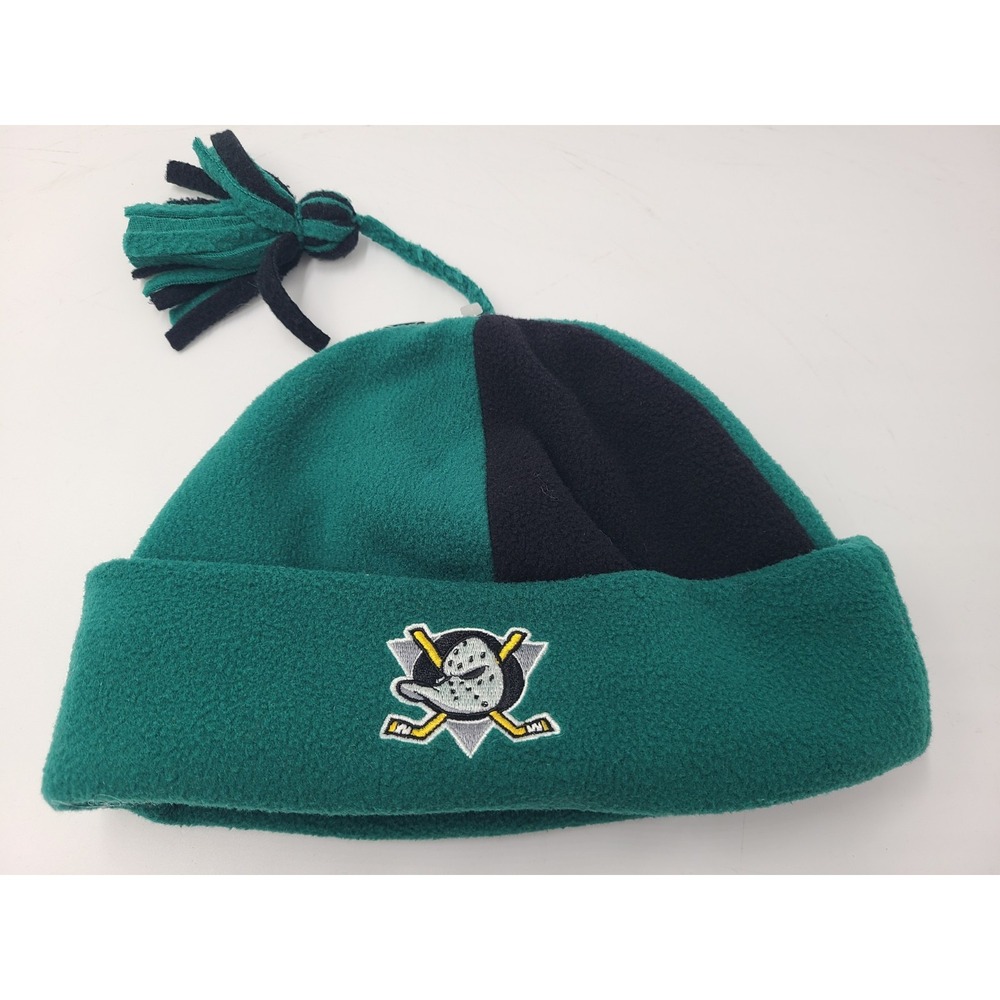 Vintage Anaheim Mighty Ducks Tassel (Fits Small) Beanie Winter Hat Stocking Cap